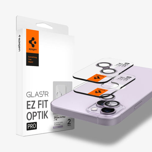 AGL07163 - iPhone 15 Pro / 15 Pro Max Optik Pro Lens Protector in natural titanium showing the device